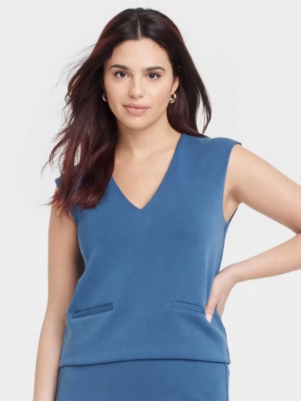 NWT Blue Vest Top